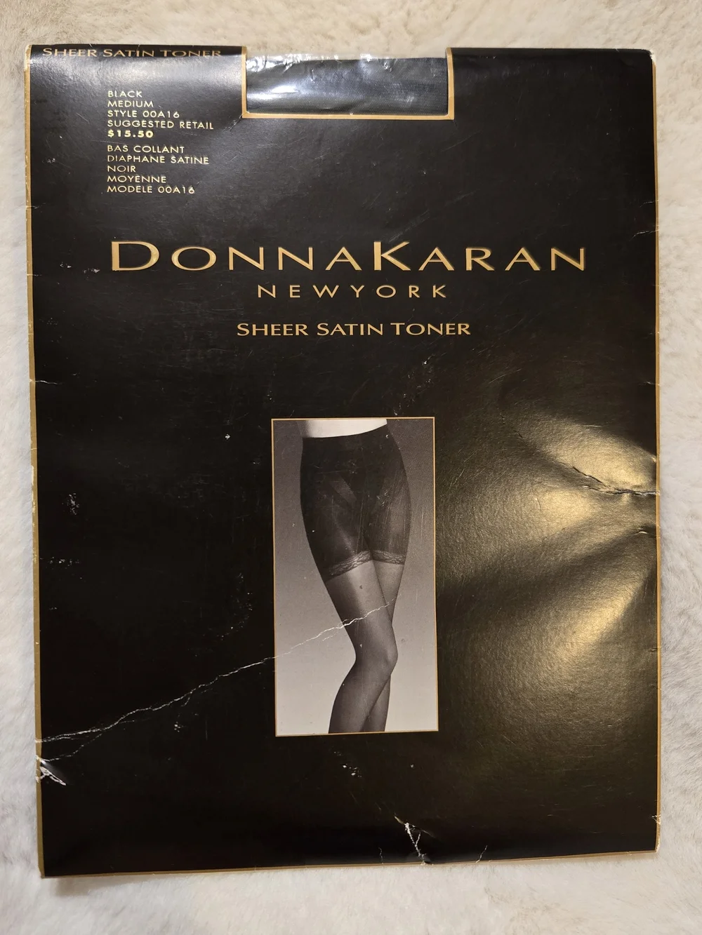 Donna Karan New York Sheer Satin Toner Size Medium Black NWT 00A16